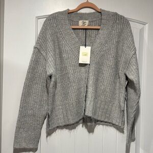 Cozy Chic Gray Cardigan Sweater